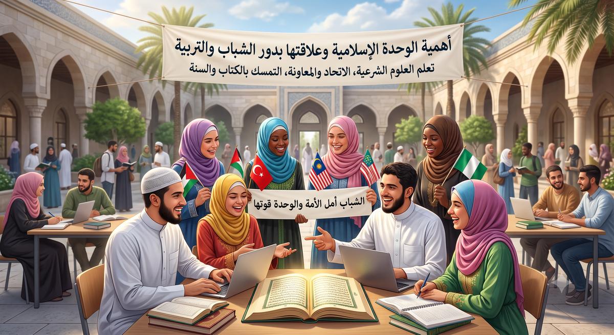 أهمية الوحدة الإسلامية وعلاقتها بدور الشباب والتربية | Pentingnya persatuan Islam dan kaitannya dengan peran pemuda serta pendidikan